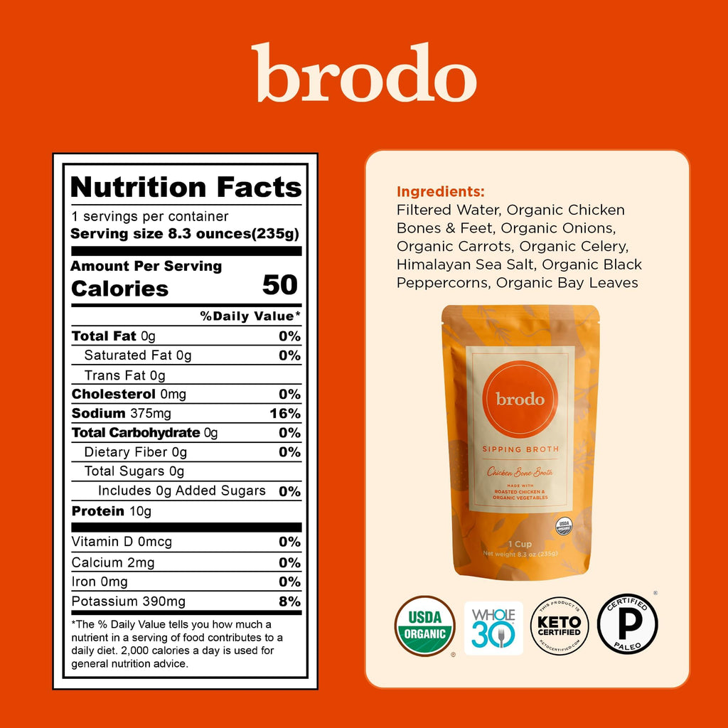 Collagen Rich Bone Broth Variety 6 x 8 oz C95441