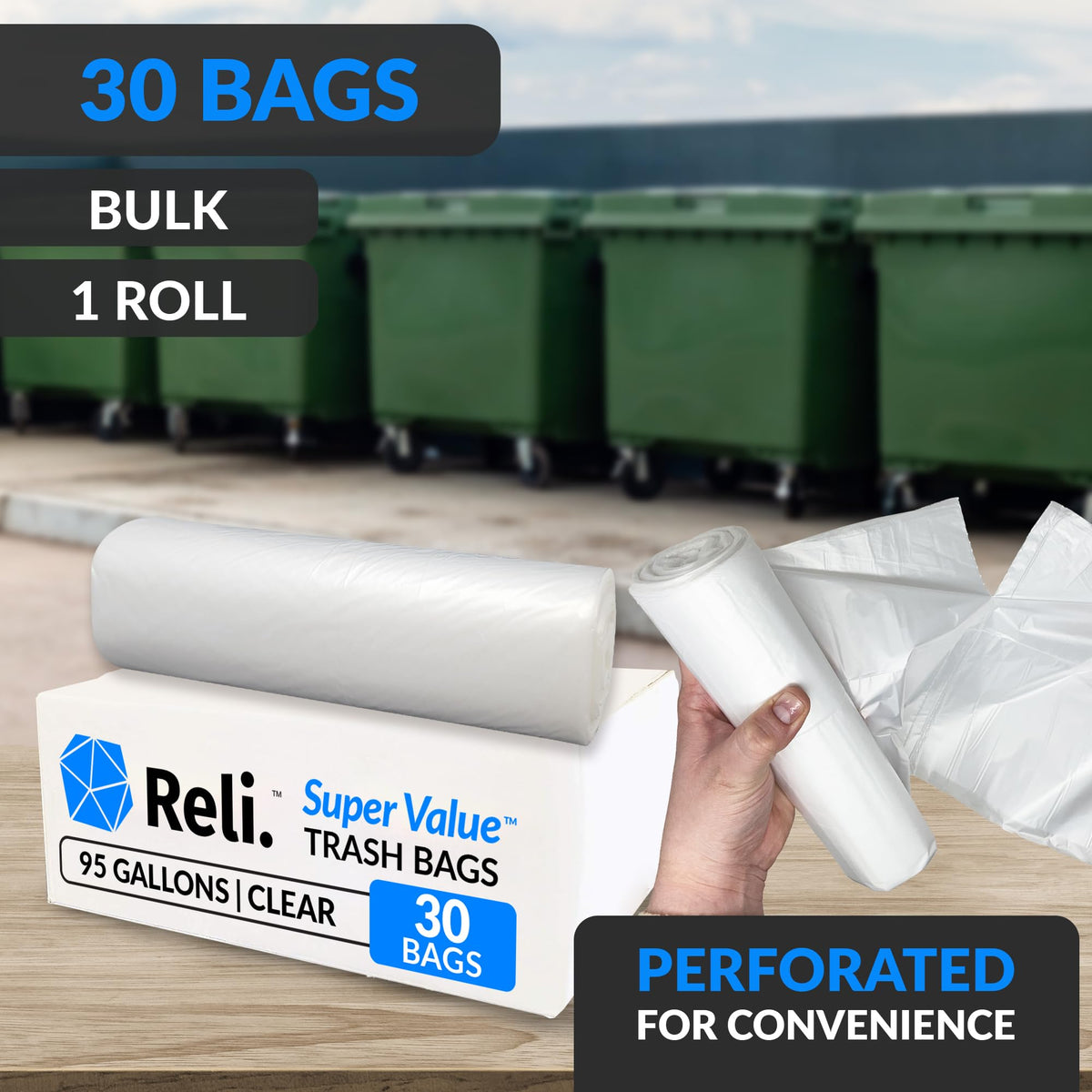 95 Gallon Heavy Duty Trash Bags M679345
