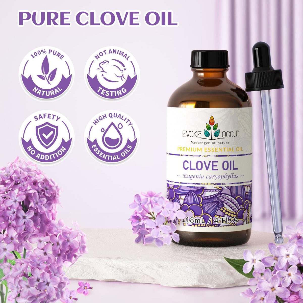 Clove and Lavender Essential Oil 4 Fl Oz K816927