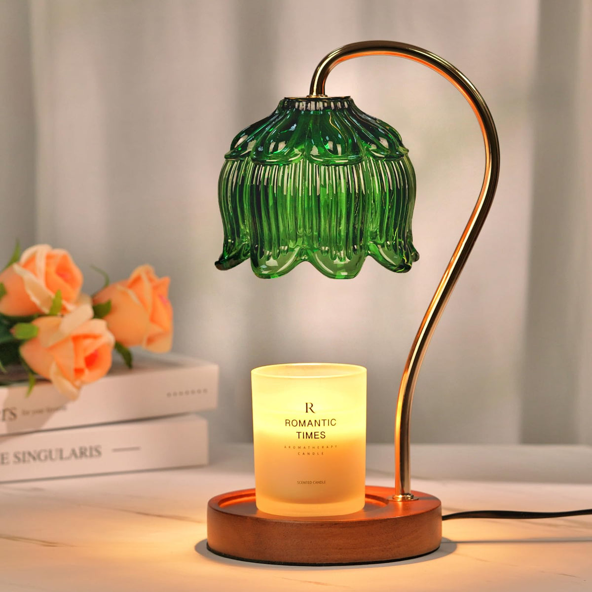 Black Dimmable Candle Warmer Lamp with Timer N70431