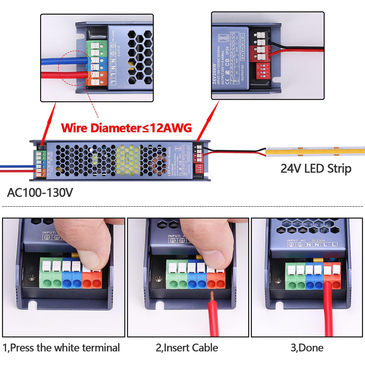 24V 200W LED Driver U912