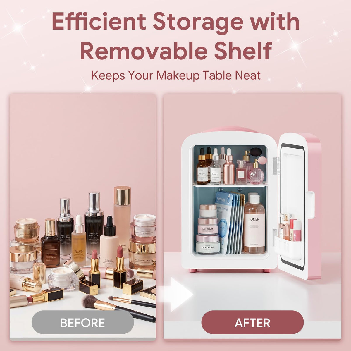 4L Mini Skincare Fridge with LED Mirror R213968