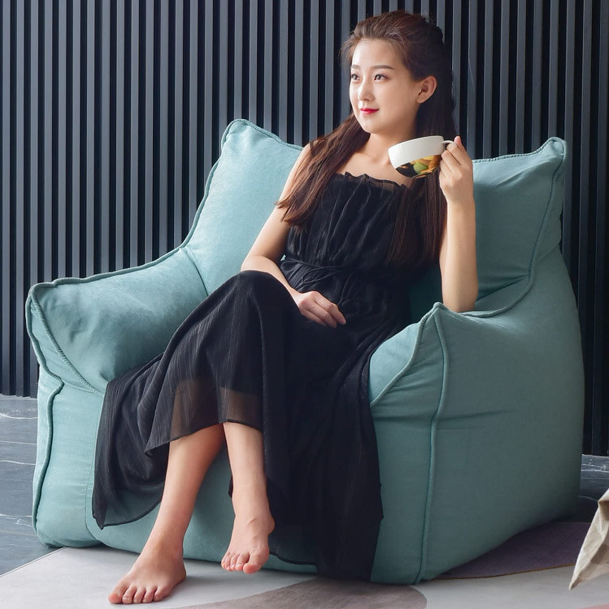 Yellow Bean Bag Chair I88515