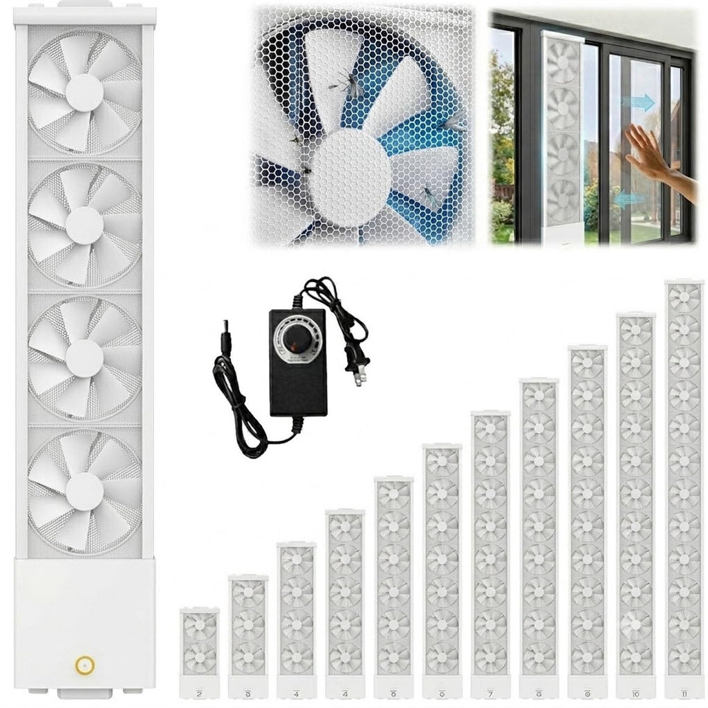 Window Exhaust Fan Reversible Airflow Variable Speed Retractable I64683