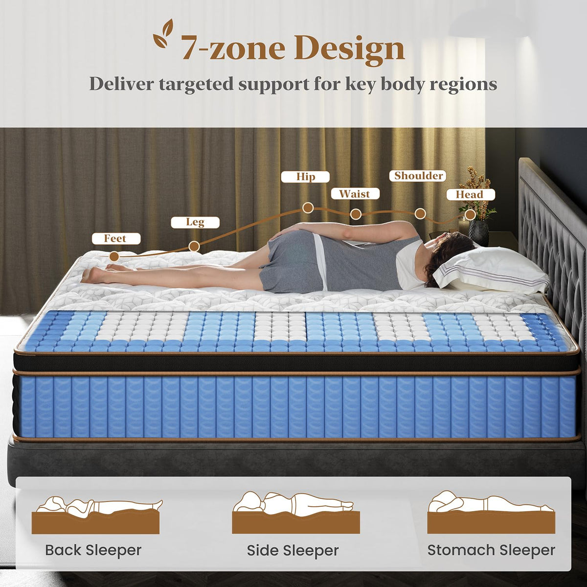 12 Inch Cooling Hybrid Mattress H95926
