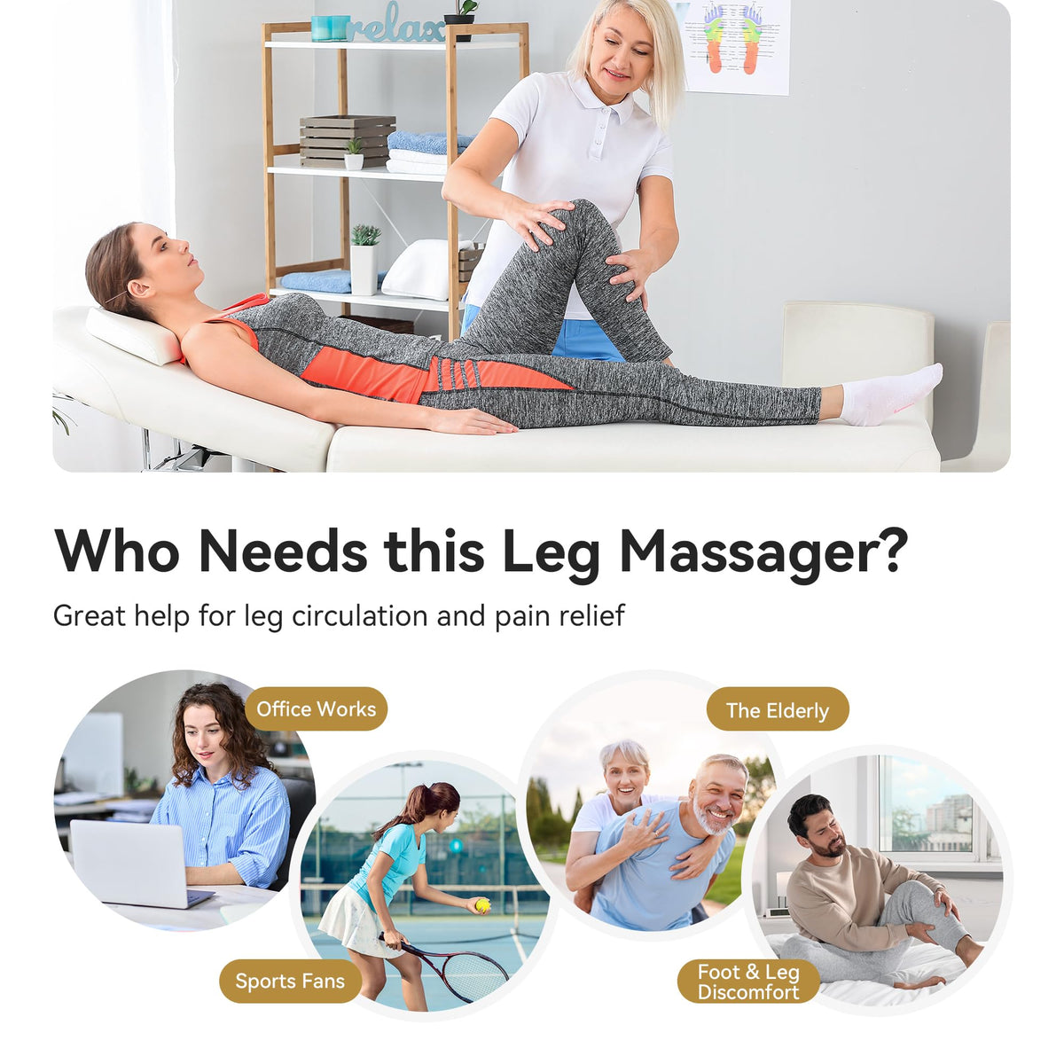 Leg Massager with Heat and Air Compression P240684