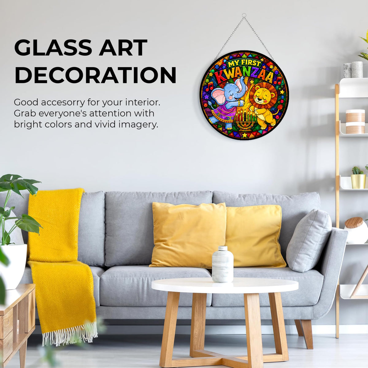 Stained Glass Wall Decor 7.9" X187614
