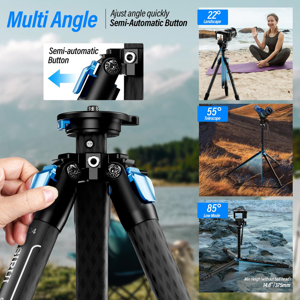 Carbon Fiber Camera Tripod with Fluid Head Z841168