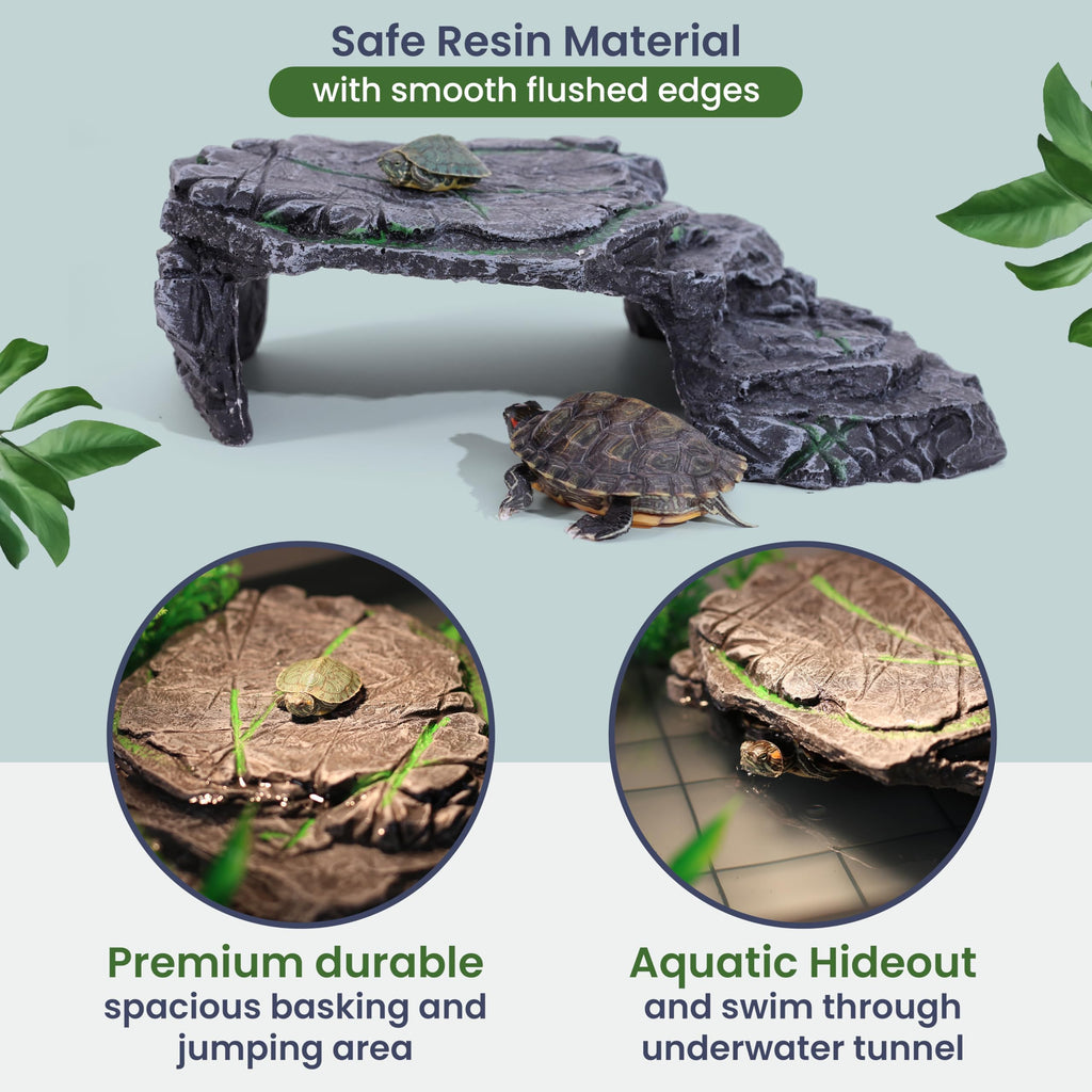 Black Turtle Tank Kit with Filter, UVB Lamp and Basking Platform F2211