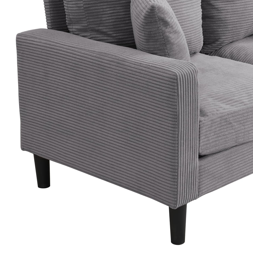 Light Gray 2 Seat Loveseat Sofa J582910