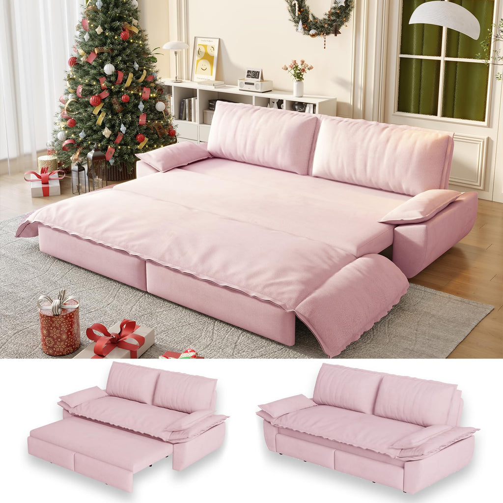 Queen Size Velvet Sleeper Sofa Bed F6523