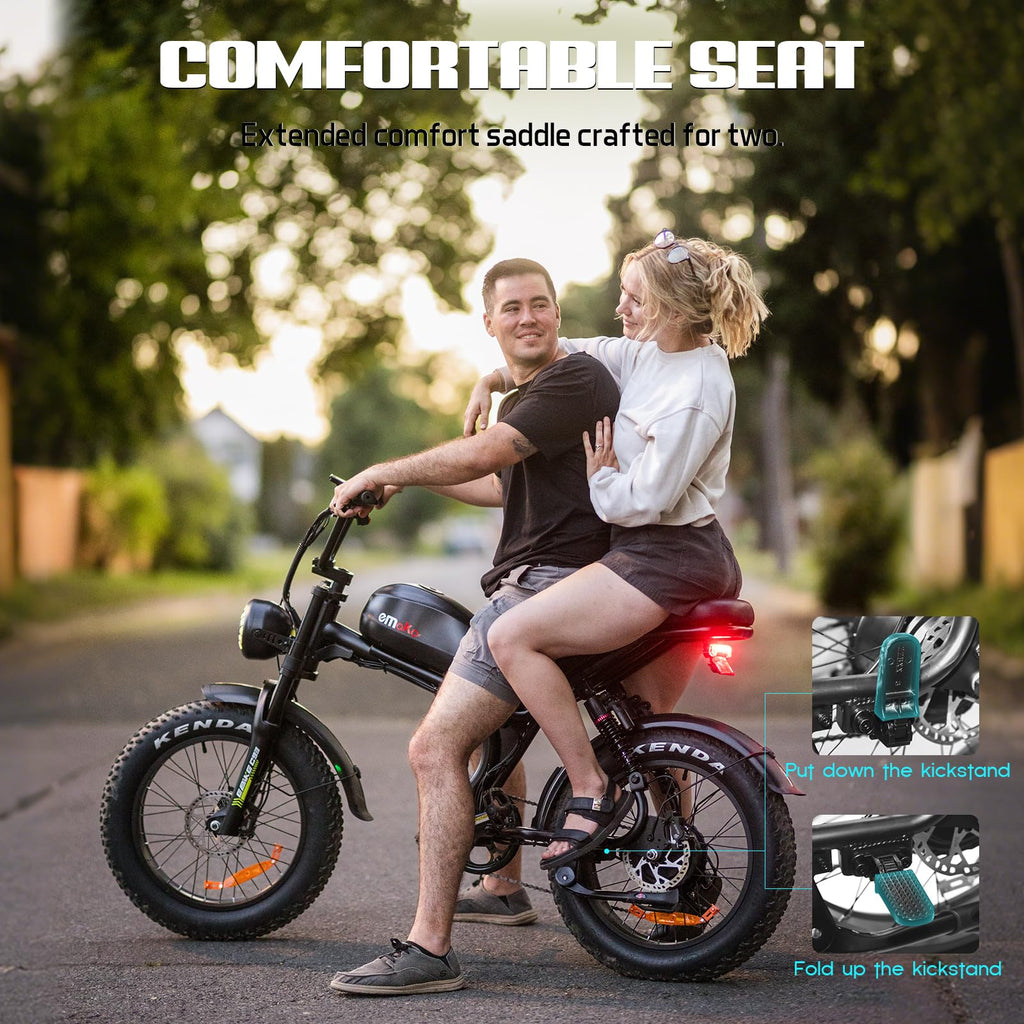 Peak 1500W 48V 20Ah 20'' Fat Tire 7-Speed Electric Bike L1748