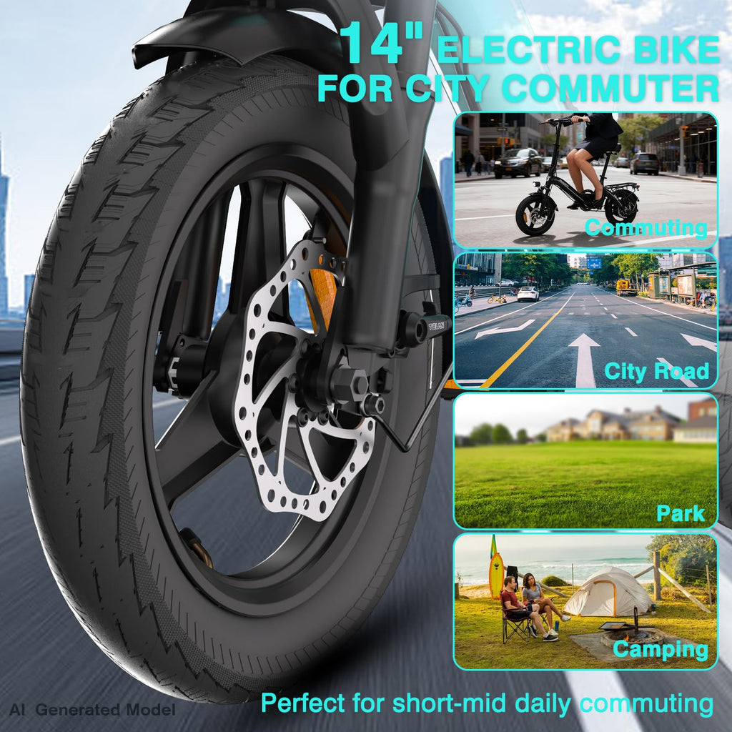 Folding Electric Bike 400W 36V 10Ah 14" O851