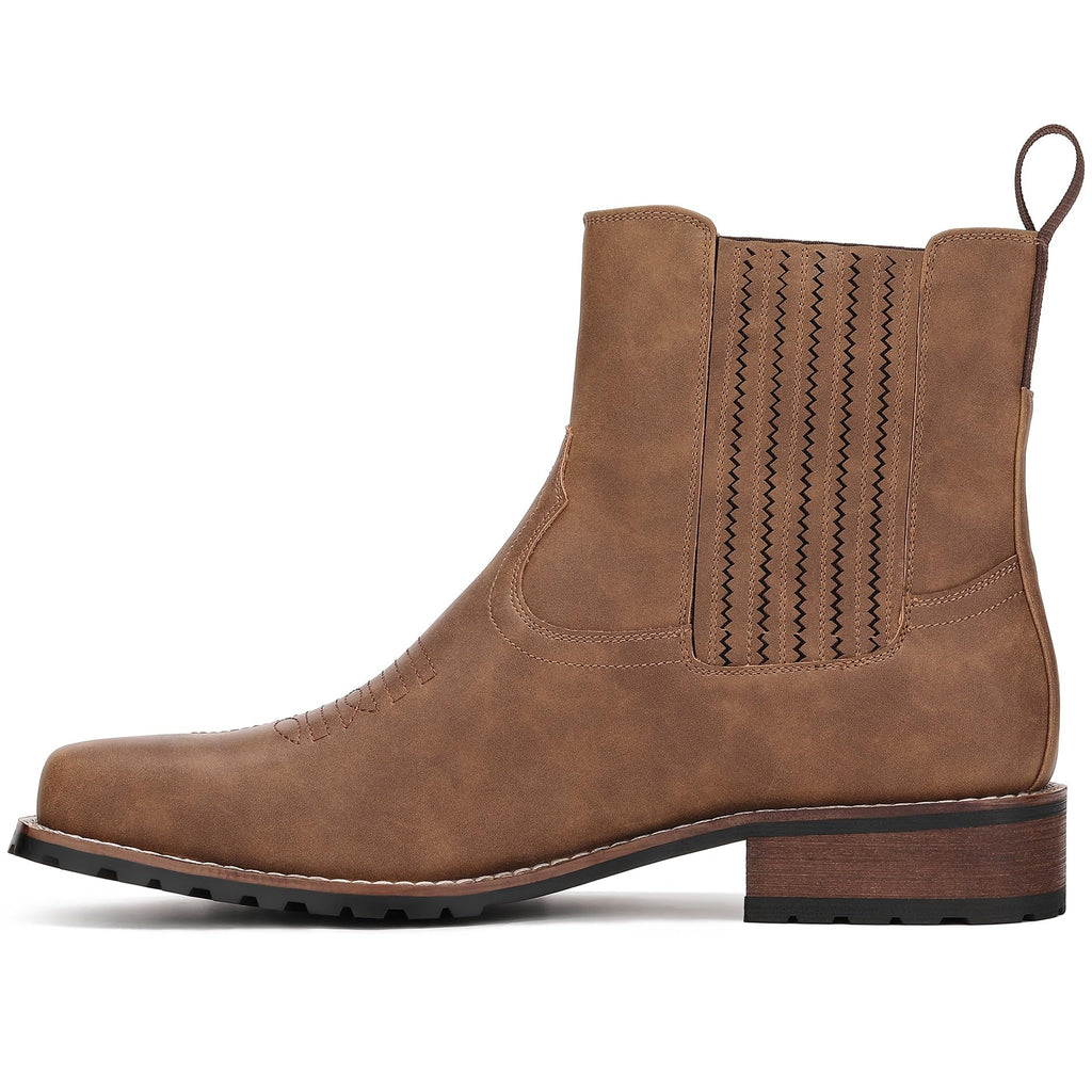 Cowboy Boots for Men Embroidery Square Toe O85955