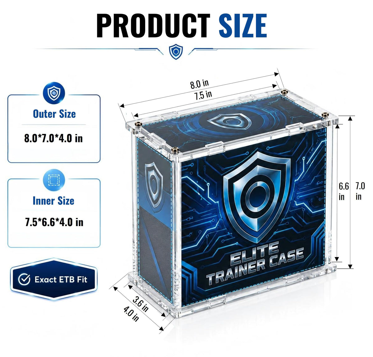 Acrylic Trainer Box Case 5mm Ultra Thick 1 Pack F3164