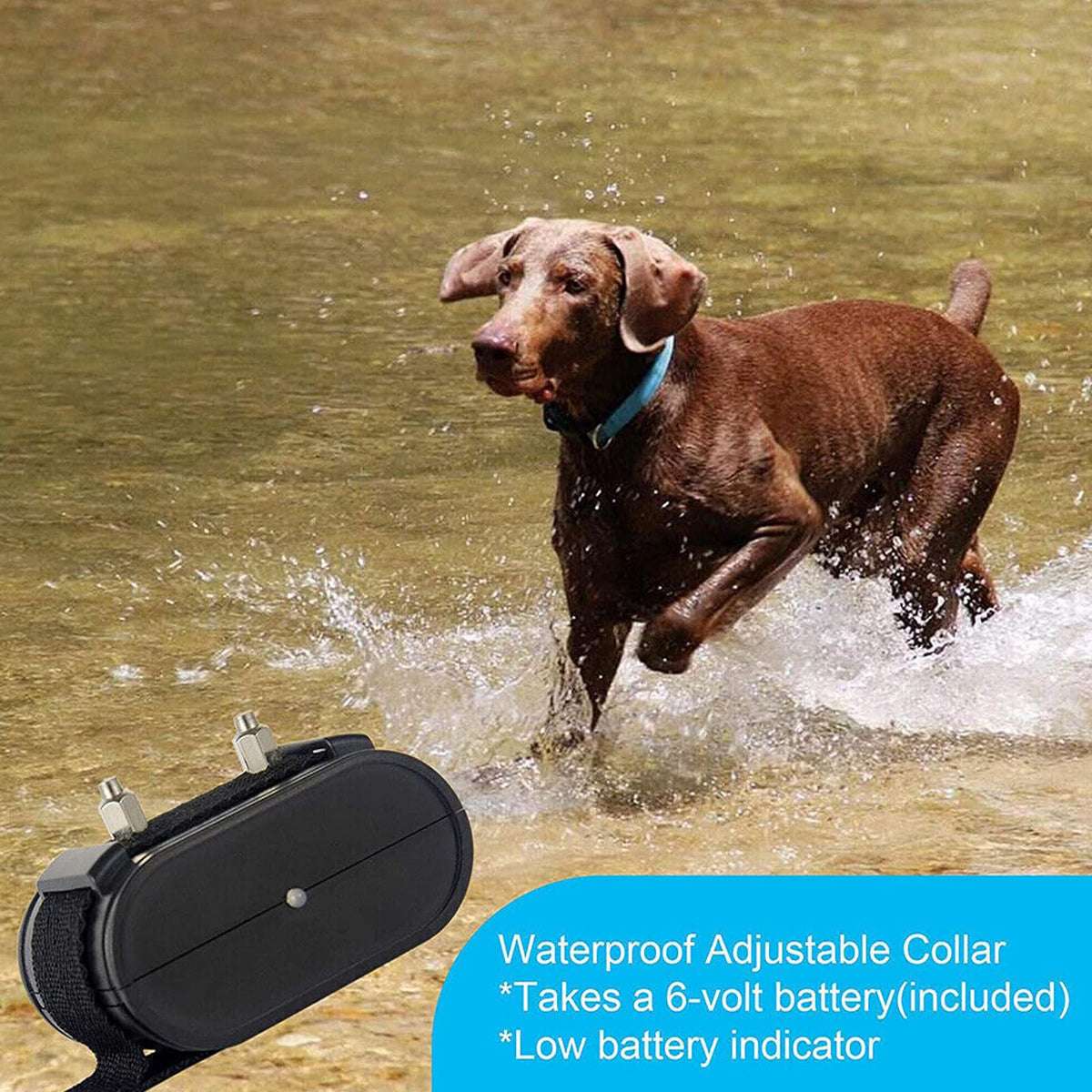 Electric Dog Fence, In-Ground Pet Containment System, Waterproof Training Collar H2864