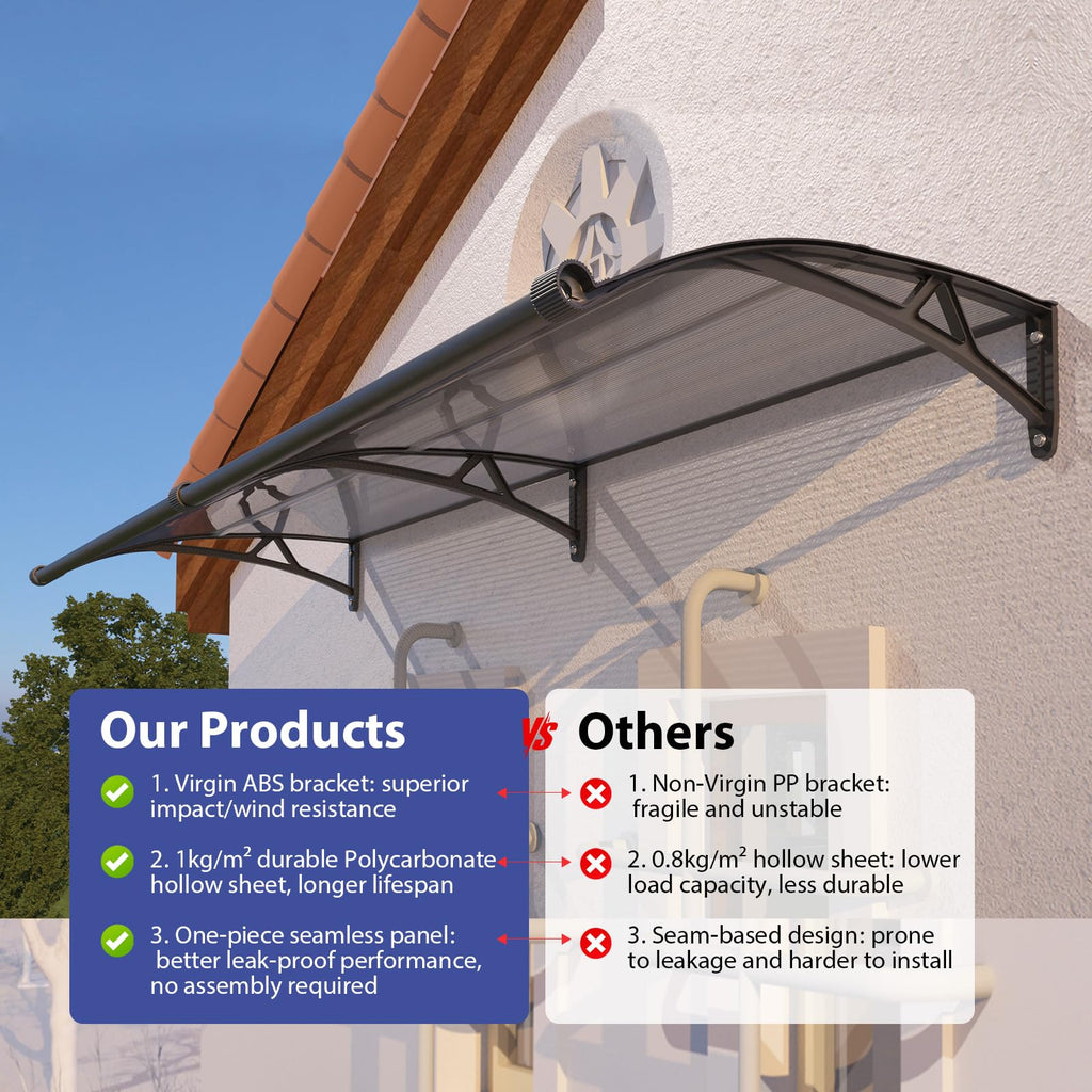 32" x 48" Window Door Awning Canopy with Drainage X95276