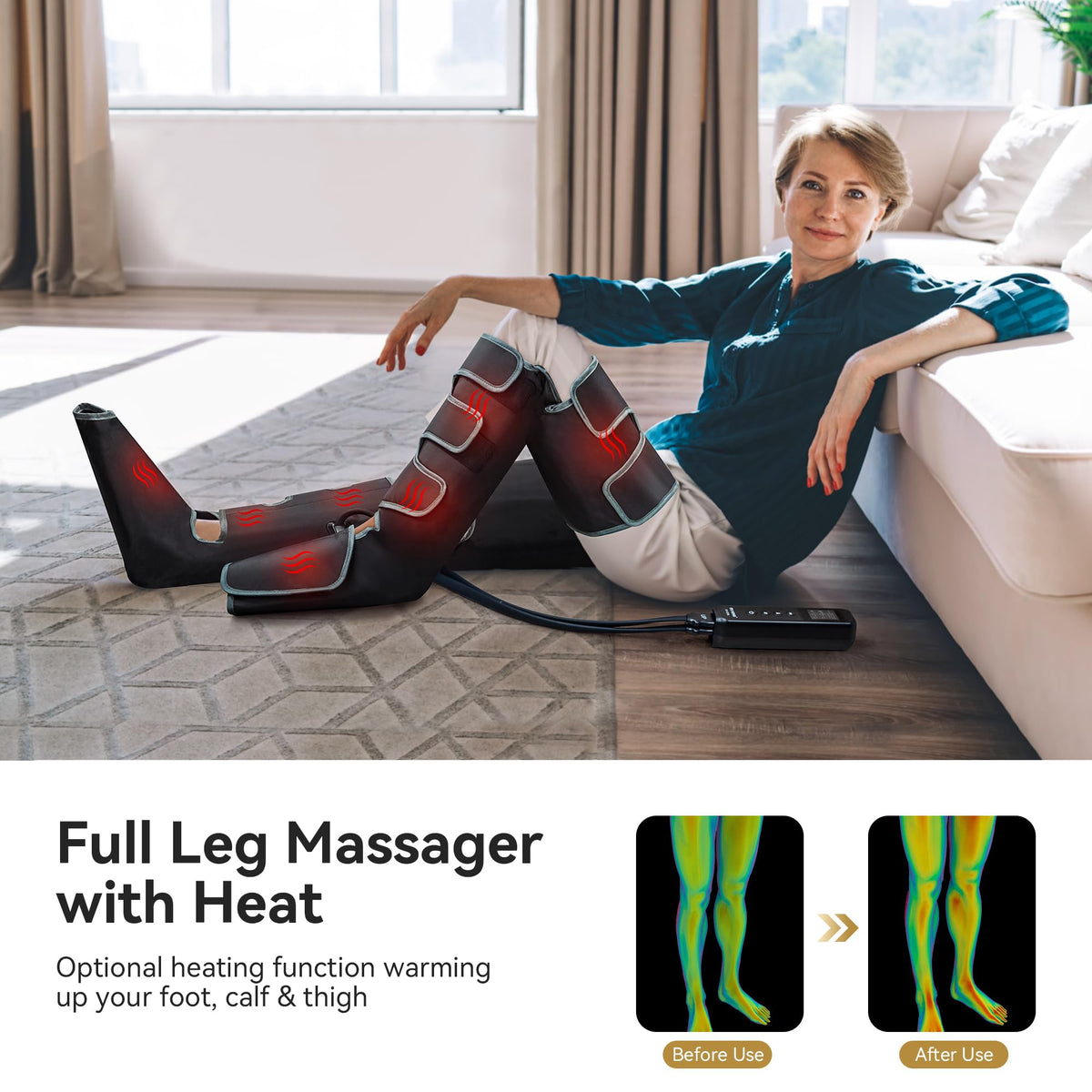 Leg Massager with Heat and Air Compression P240684