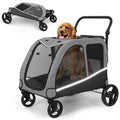 Extra Large Foldable Dog Stroller with Pocket, Up to 130 lbs E90608