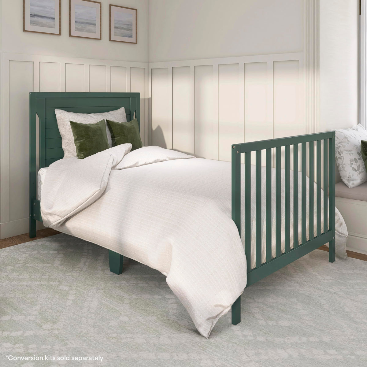 4-in-1 Convertible Mini Baby Crib with Mattress Pad C235
