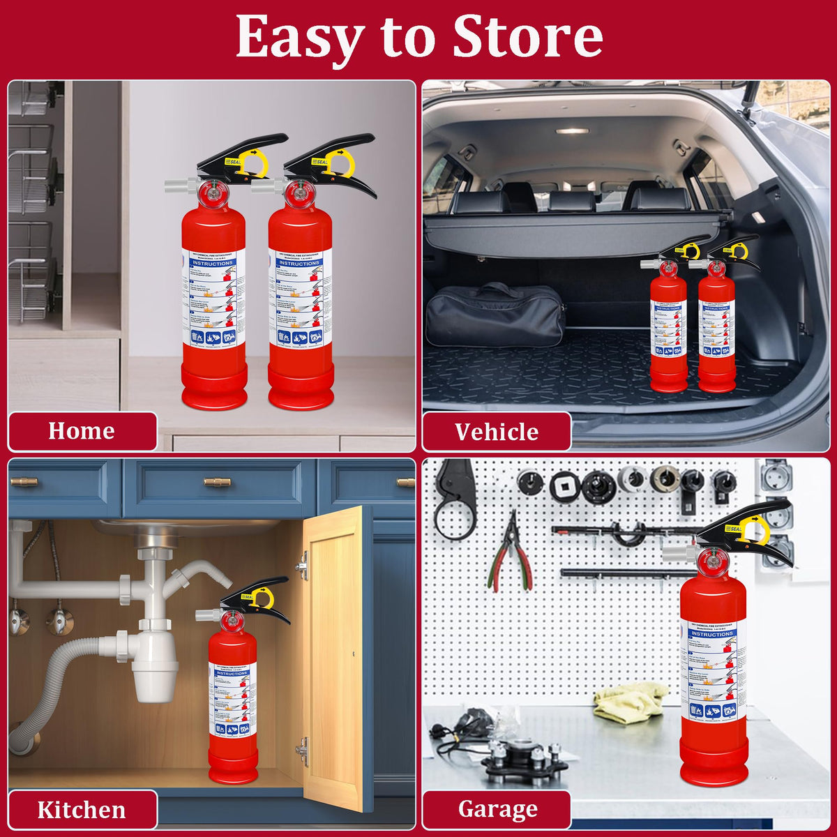2-Pack 2.5 lb ABC Dry Chemical Fire Extinguisher M88104