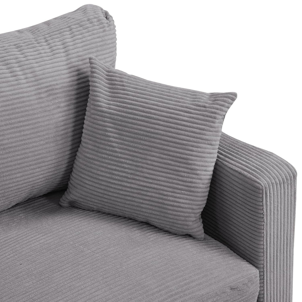 Light Gray 2 Seat Loveseat Sofa J582910