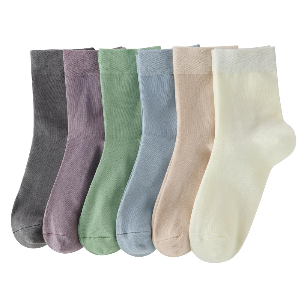 Rayon Bamboo Ankle Socks 6 Pairs D788