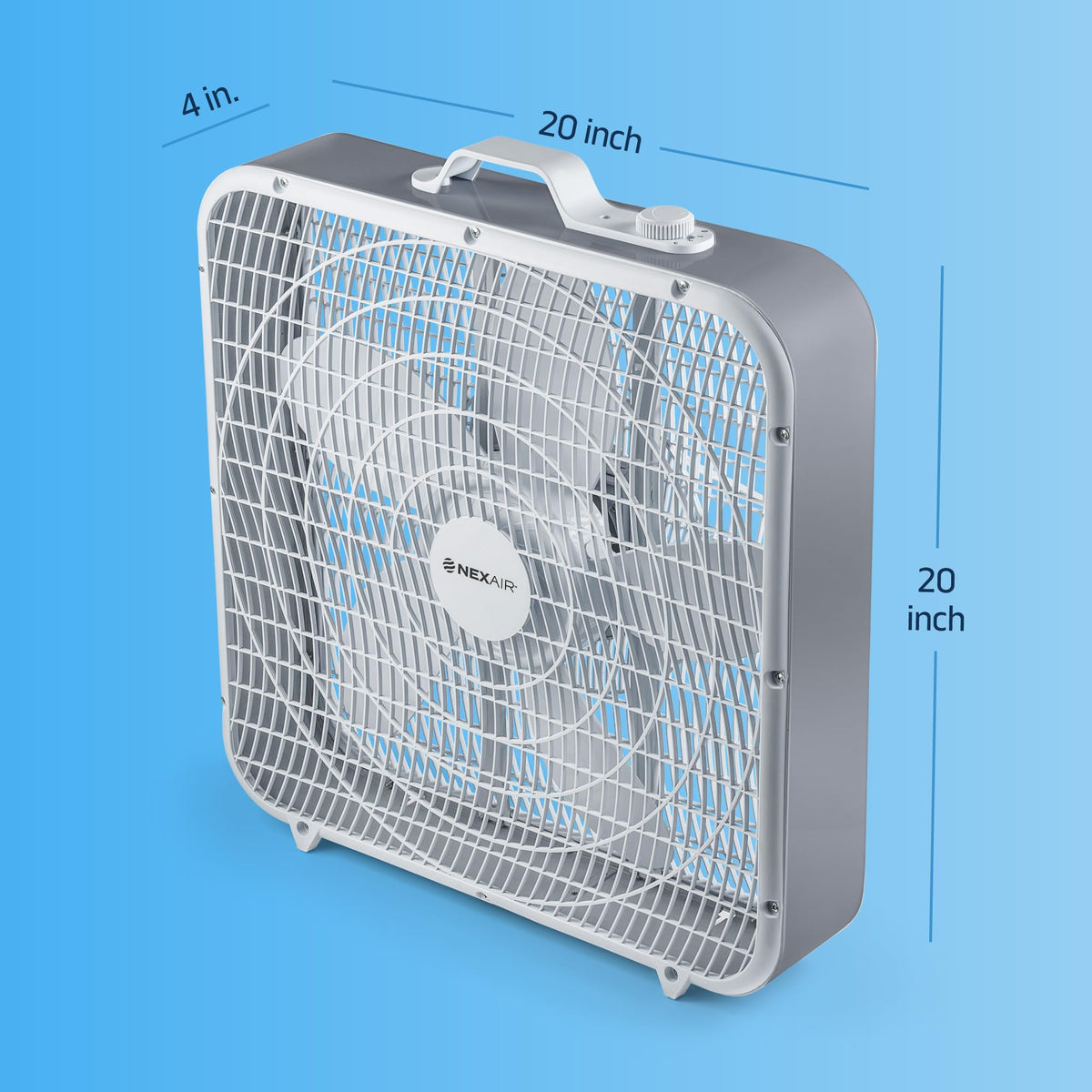 20" 3 Speed Floor Box Fan with Child Safety Grill T261