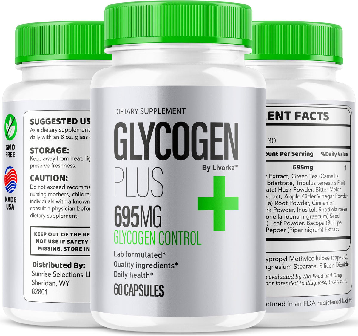 All Natural Glycogen Support Capsules, 180 Capsules D289148