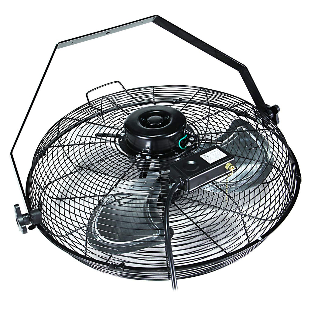 20 Inch High Velocity 3 Speed Black Wall-Mount Fan O48641