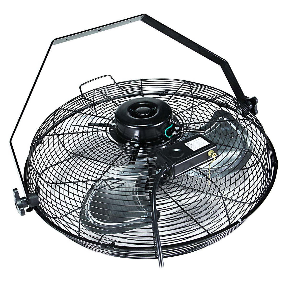 20 Inch High Velocity 3 Speed Black Wall-Mount Fan O48641