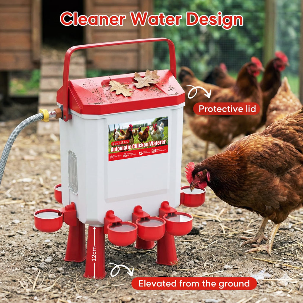 Automatic Chicken Waterer 3 Gallons with Float Valve Y658