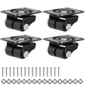 1 Inch Set of 4 Heavy Duty Swivel Caster Wheels Black W978942