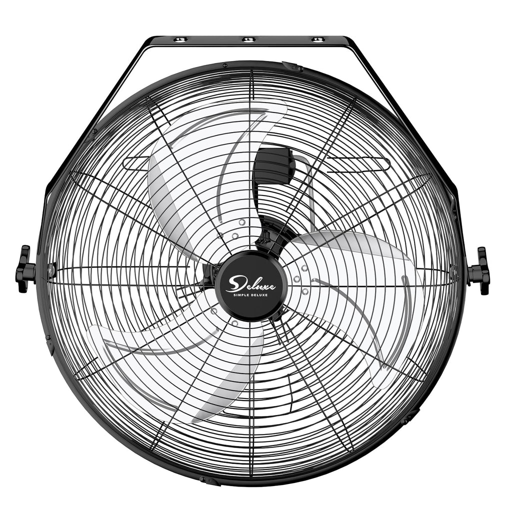 20 Inch High Velocity 3 Speed Black Wall-Mount Fan O48641
