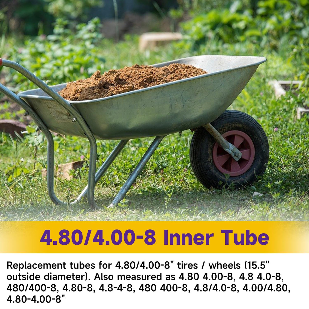4.80/4.00-8 Inner Tube with TR87 Bent Valve 1 Pcs F481