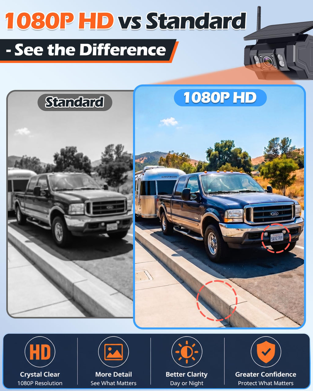 1080P Magnetic Wireless Backup Camera D9239