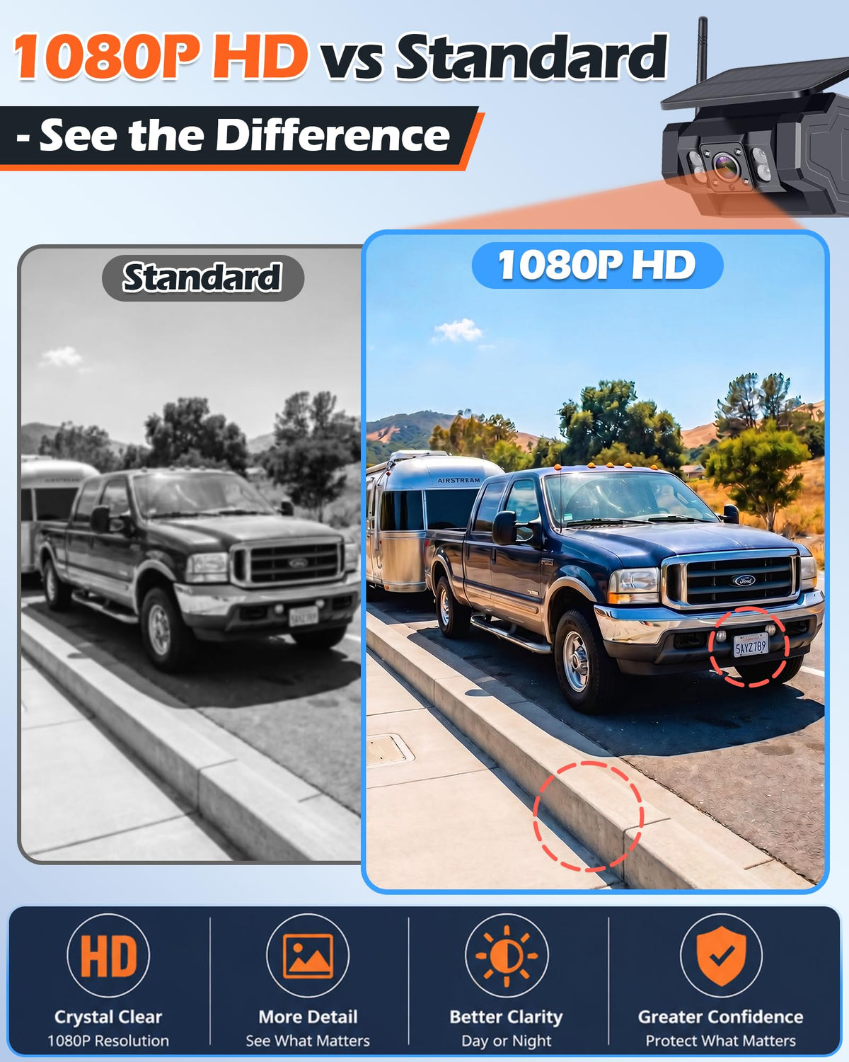 1080P Magnetic Wireless Backup Camera D9239
