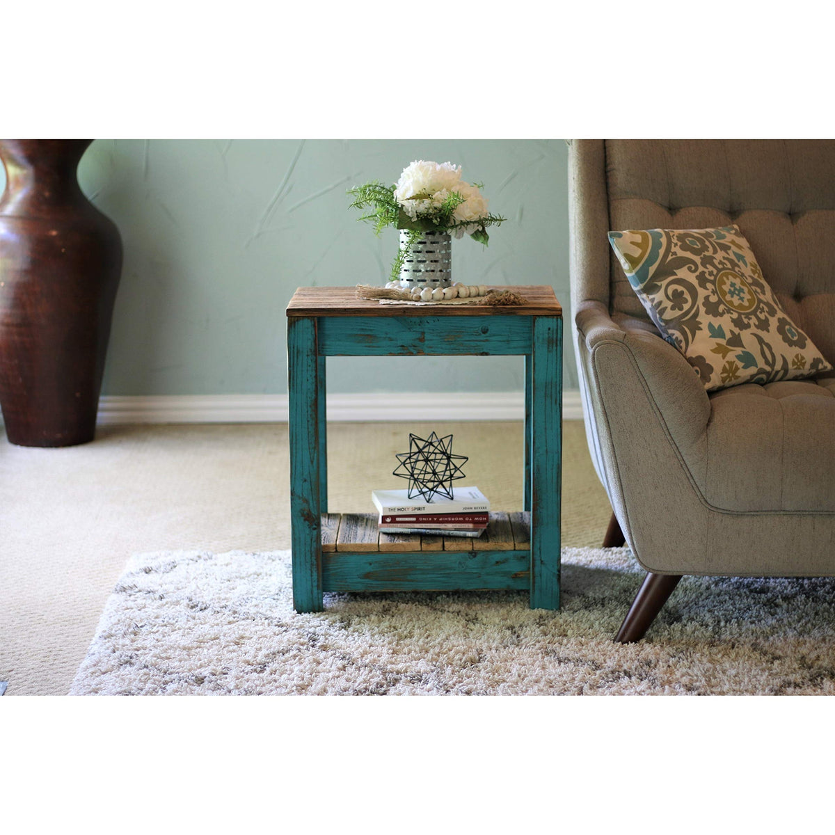 Turquoise Combo End Table J512248
