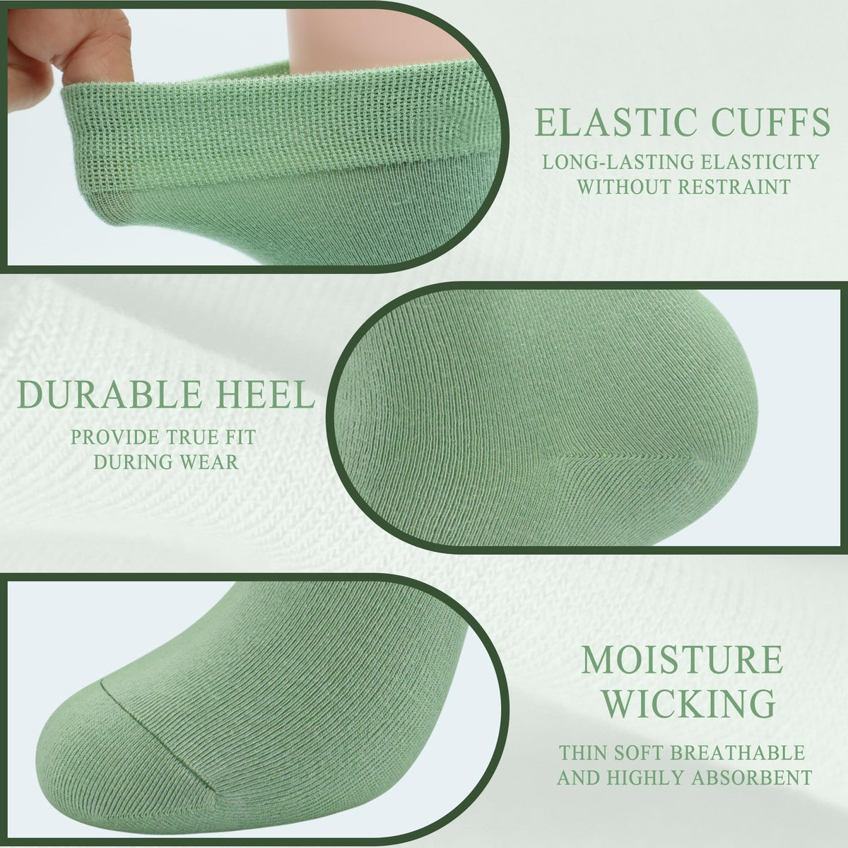 Rayon Bamboo Ankle Socks 6 Pairs D788