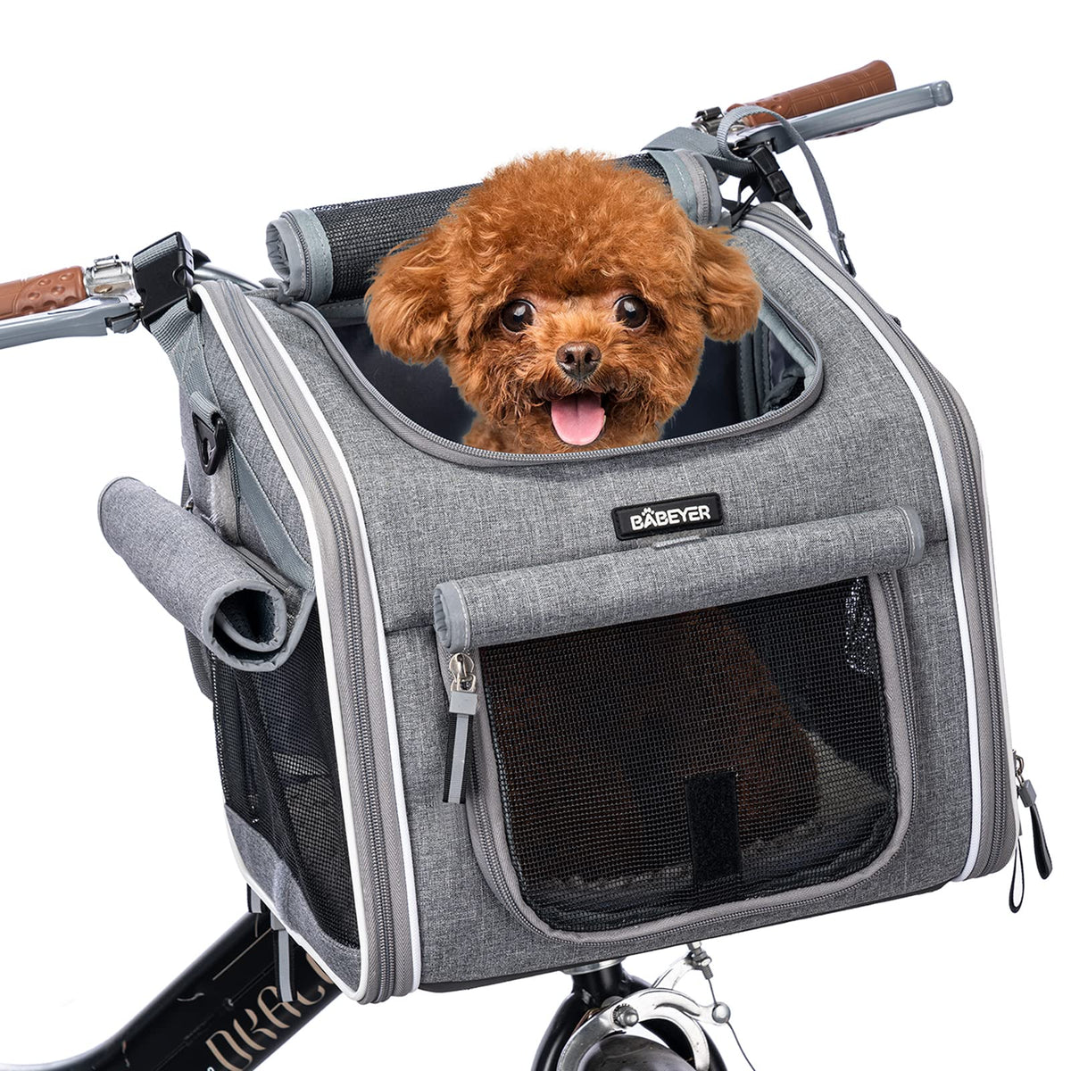 Expandable Soft-Sided Pet Carrier Backpack with 4 Open Doors, 4 Mesh Windows Z73825