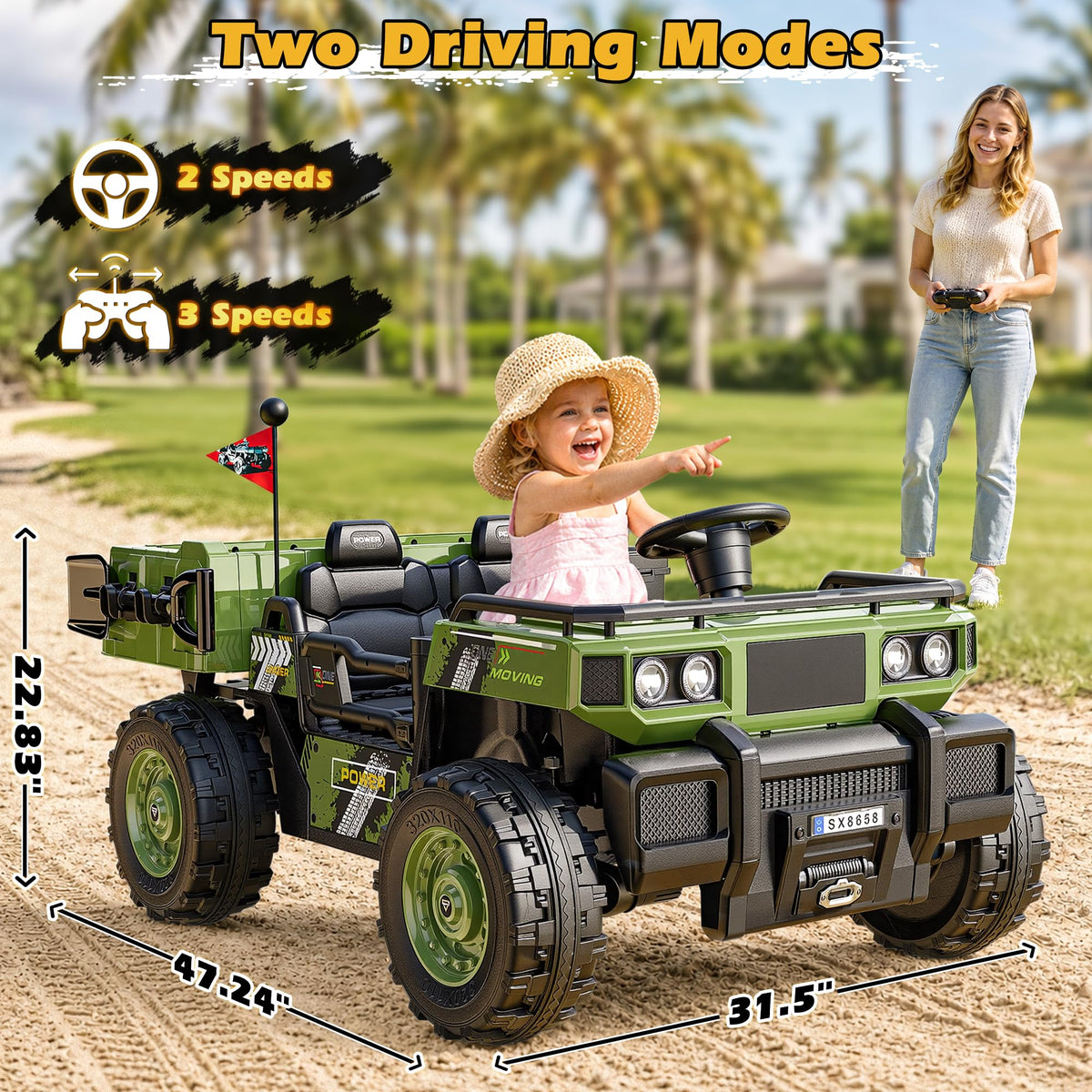 24V 2 Seater Ride On Dump Truck D5683
