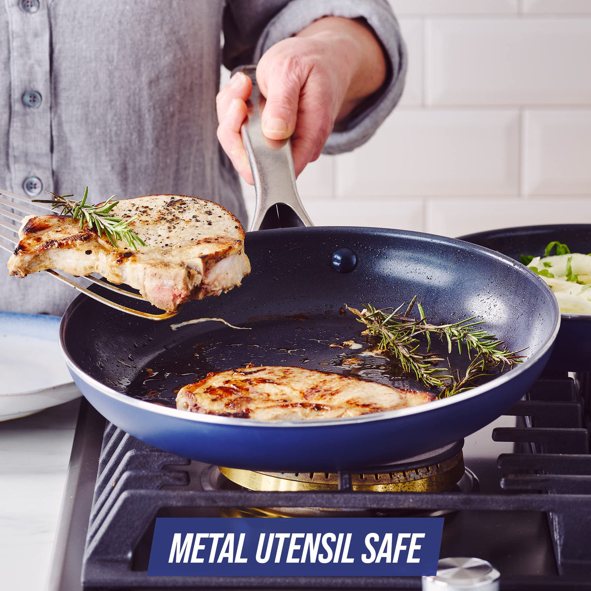 Blue 10 Piece Ceramic Nonstick Cookware Set C2949