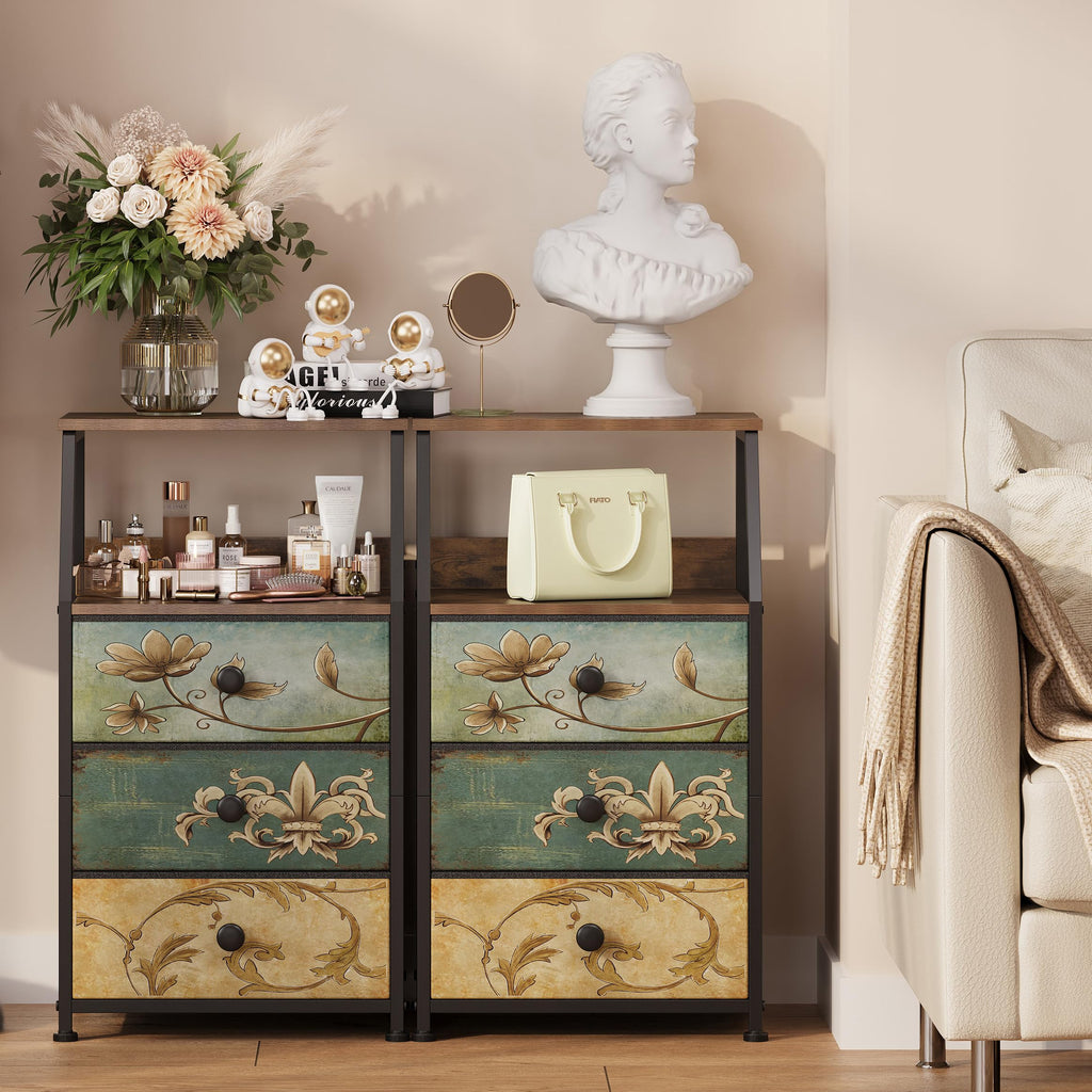 Fabric Drawers Dresser Storage Tower E6788