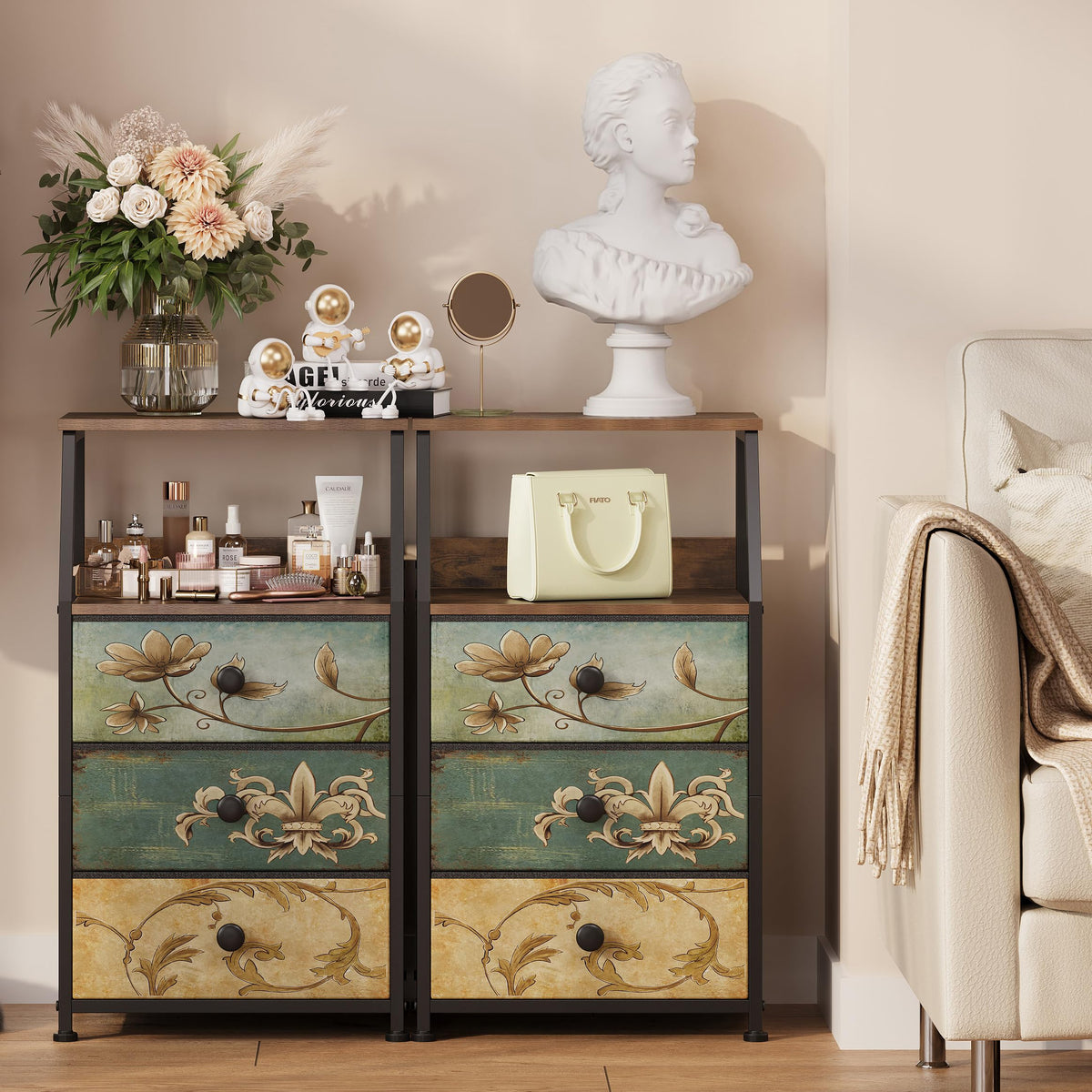 Fabric Drawers Dresser Storage Tower E6788