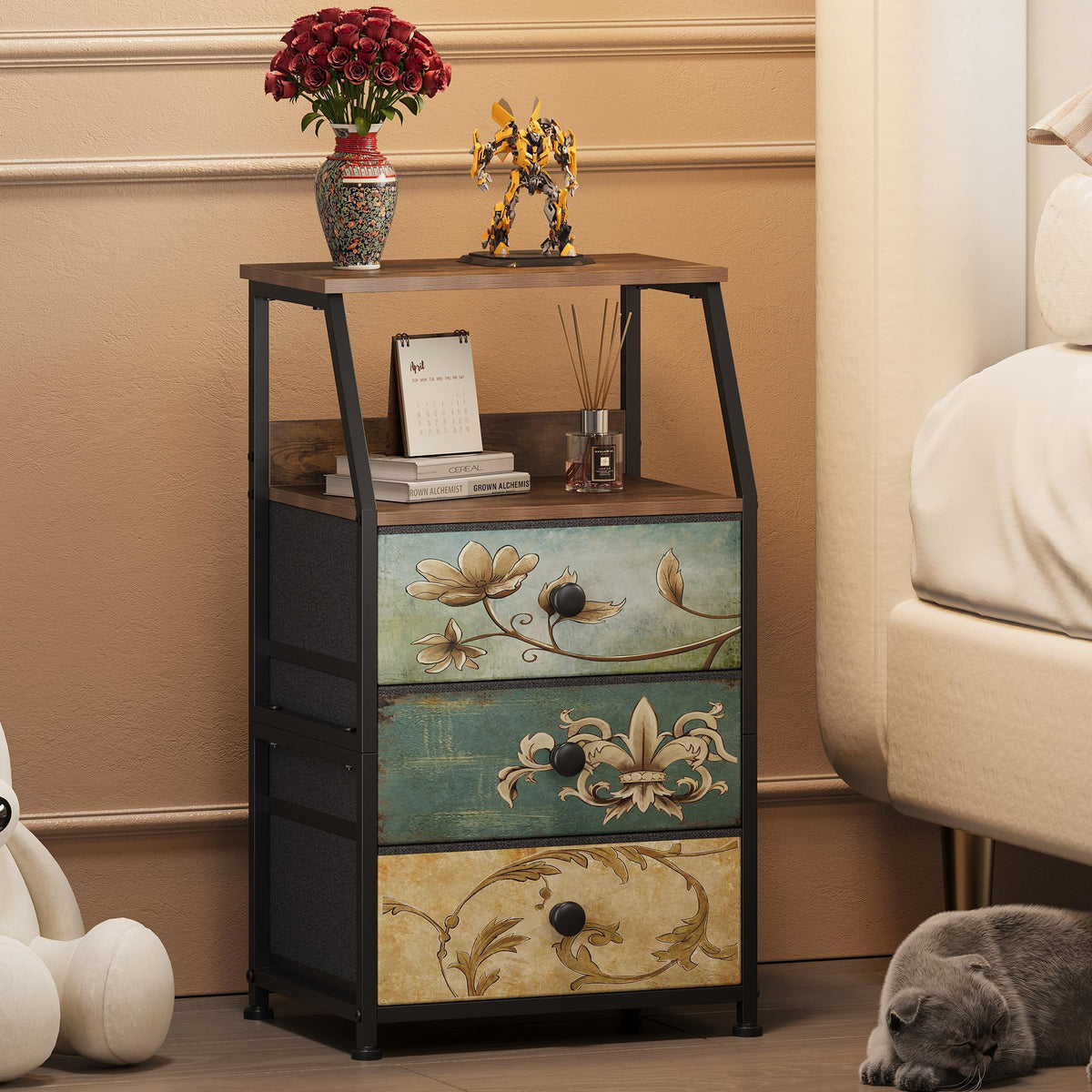 Fabric Drawers Dresser Storage Tower E6788