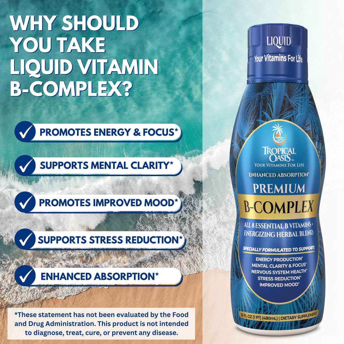 Liquid B-Complex Supplement 16 oz W43965