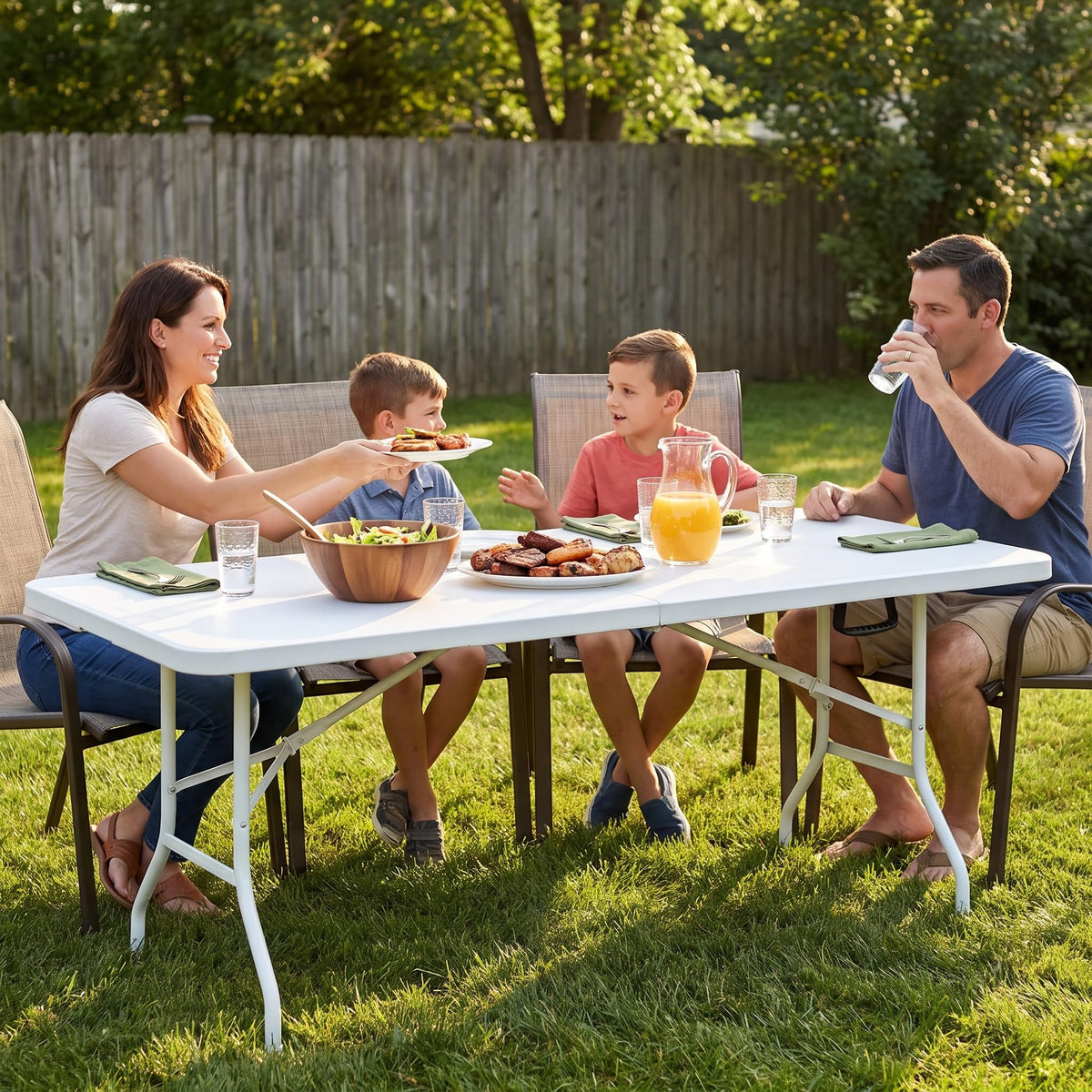 6ft Portable Folding Table B258624