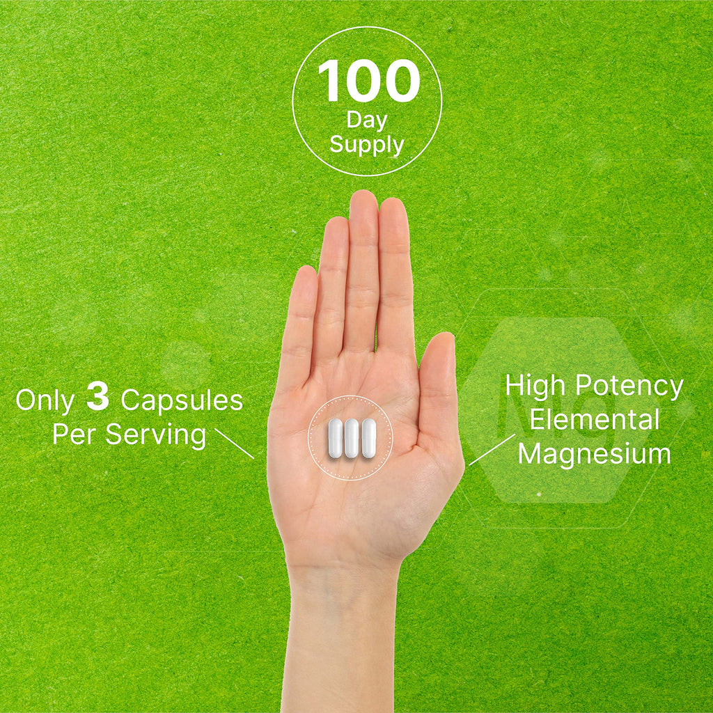 Magnesium Glycinate 400mg, 300 Capsules D402054